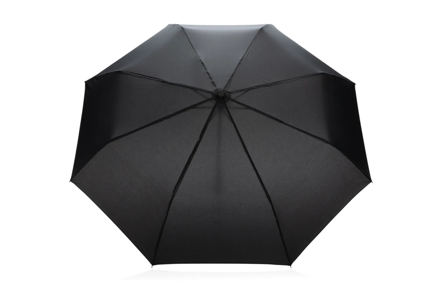 20.5" Impact AWARE™ RPET 190T pongee bamboe miniparaplu met jouw logo op de gekozen positie