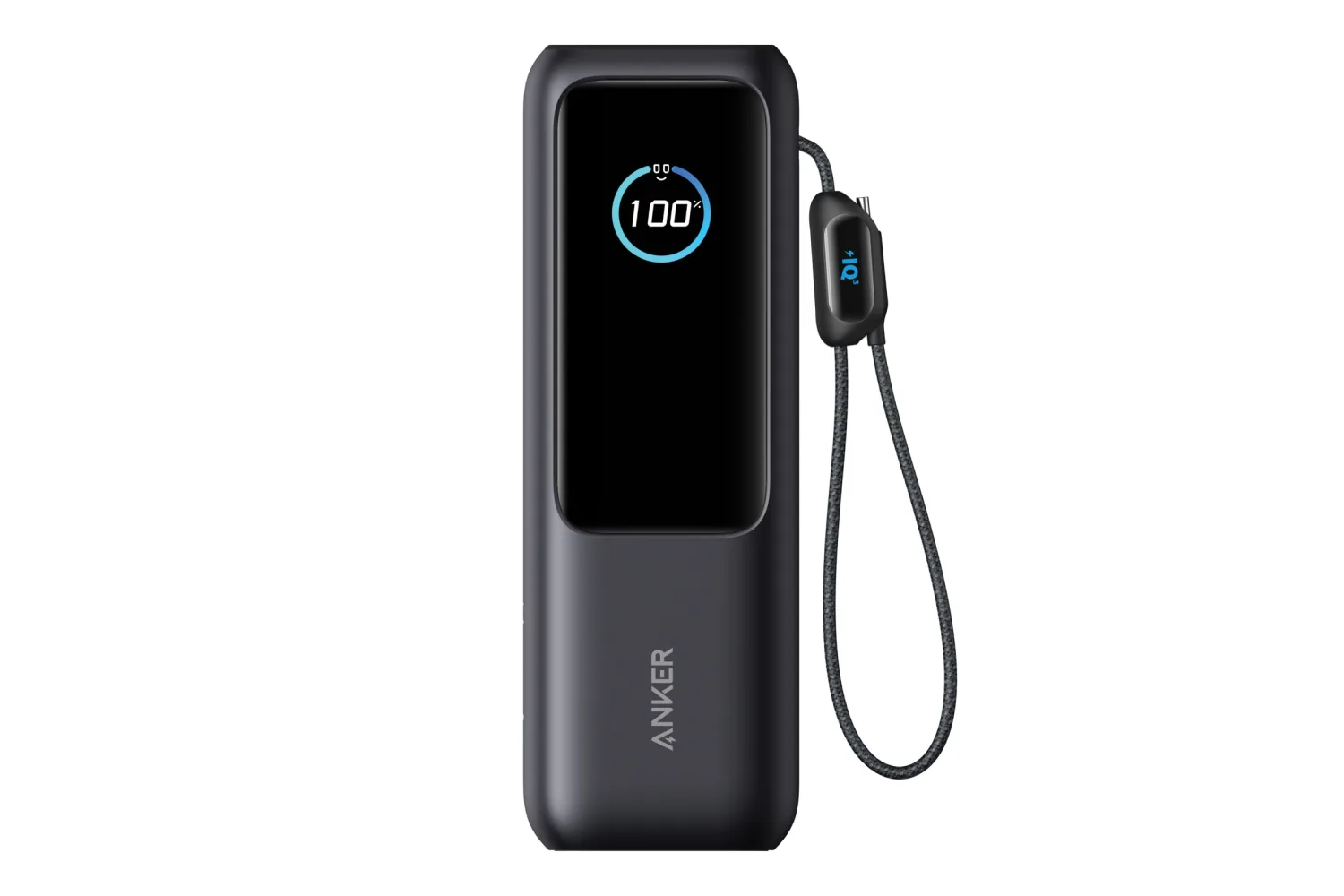Anker Powerbank 25.000 mAh 165W met ingebouwde kabel met jouw logo op de gekozen positie
