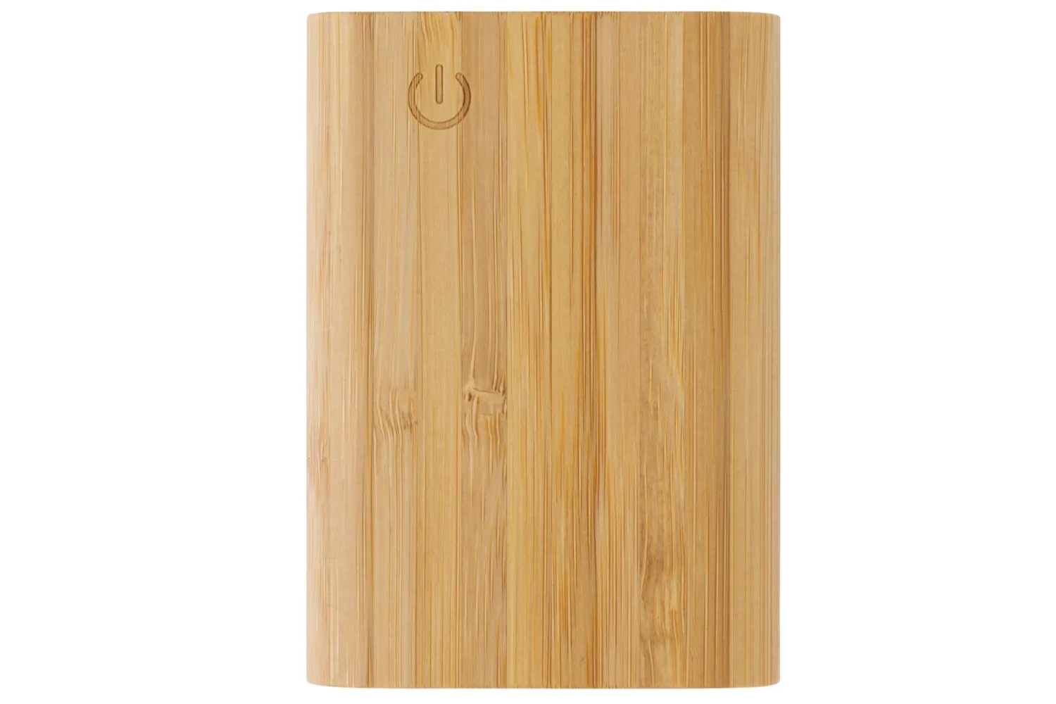 Bamboe 5.000 mAh powerbank met jouw logo op de gekozen positie