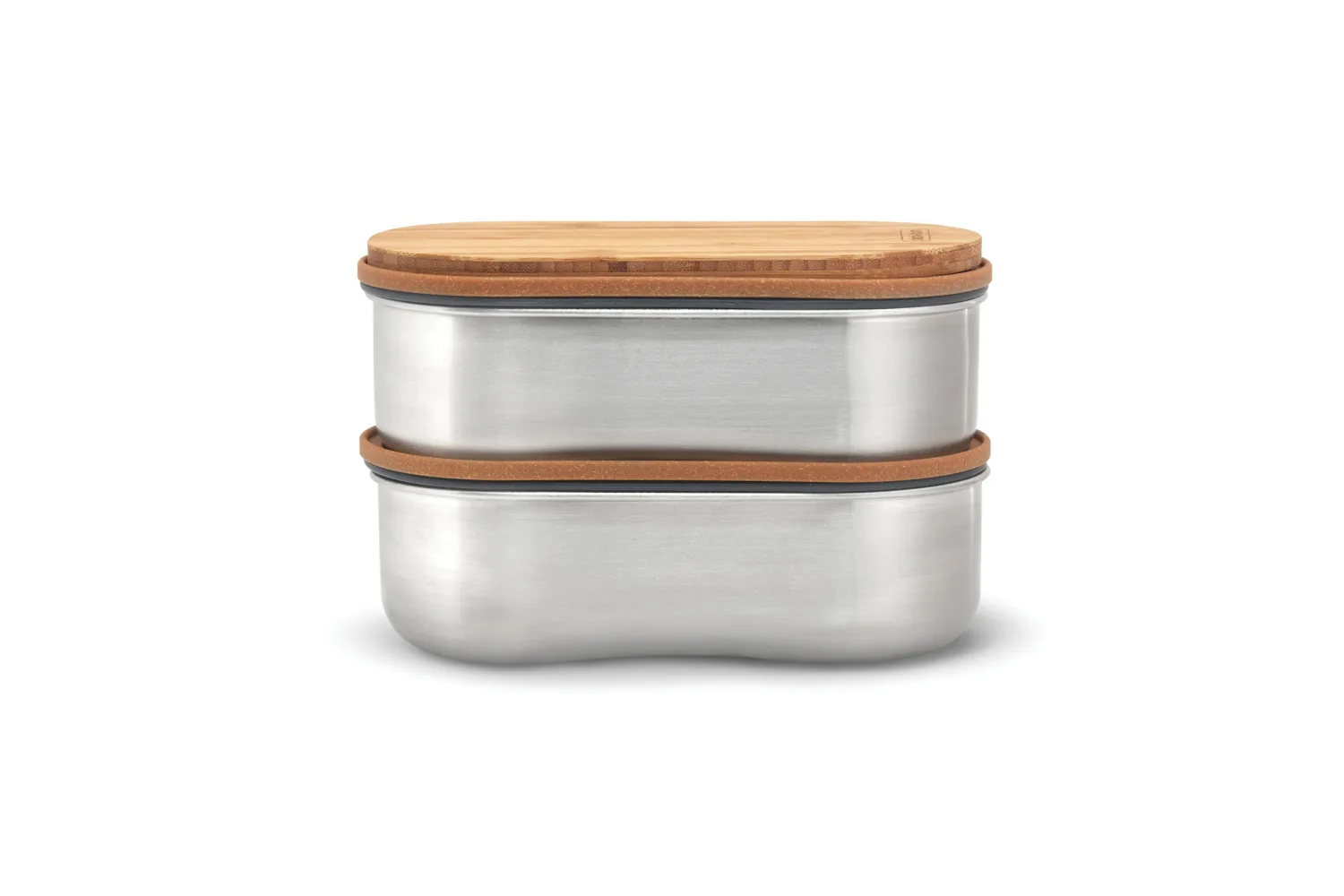 Black+Blum Stainless Steel Dubbele Bento Box met jouw logo op de gekozen positie
