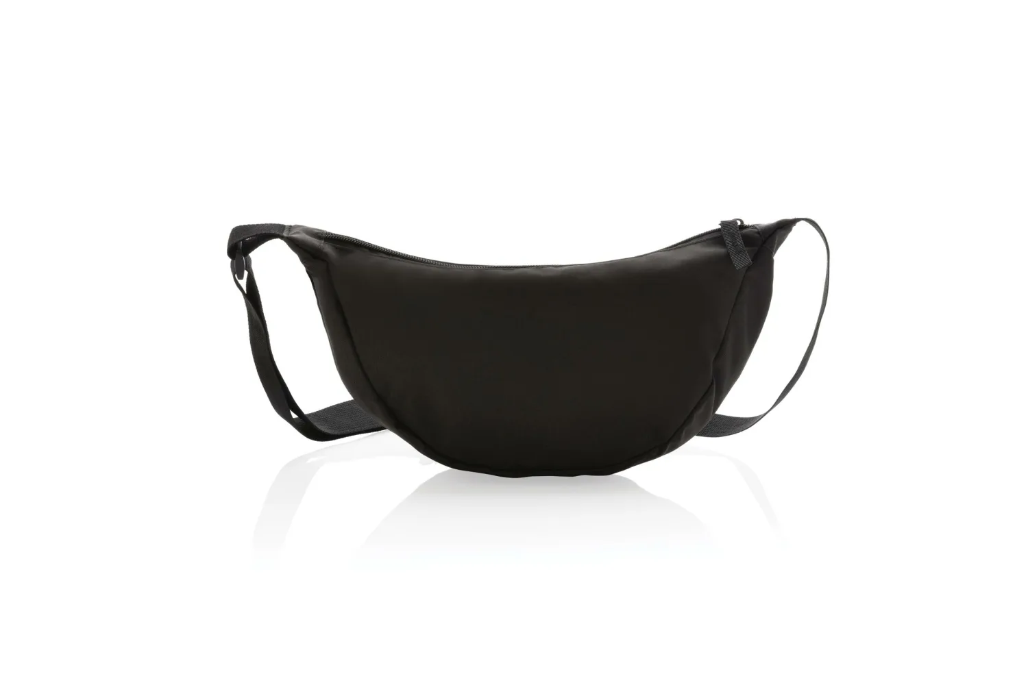 Crescent AWARE™ RPET halve maan sling bag met jouw logo op de gekozen positie