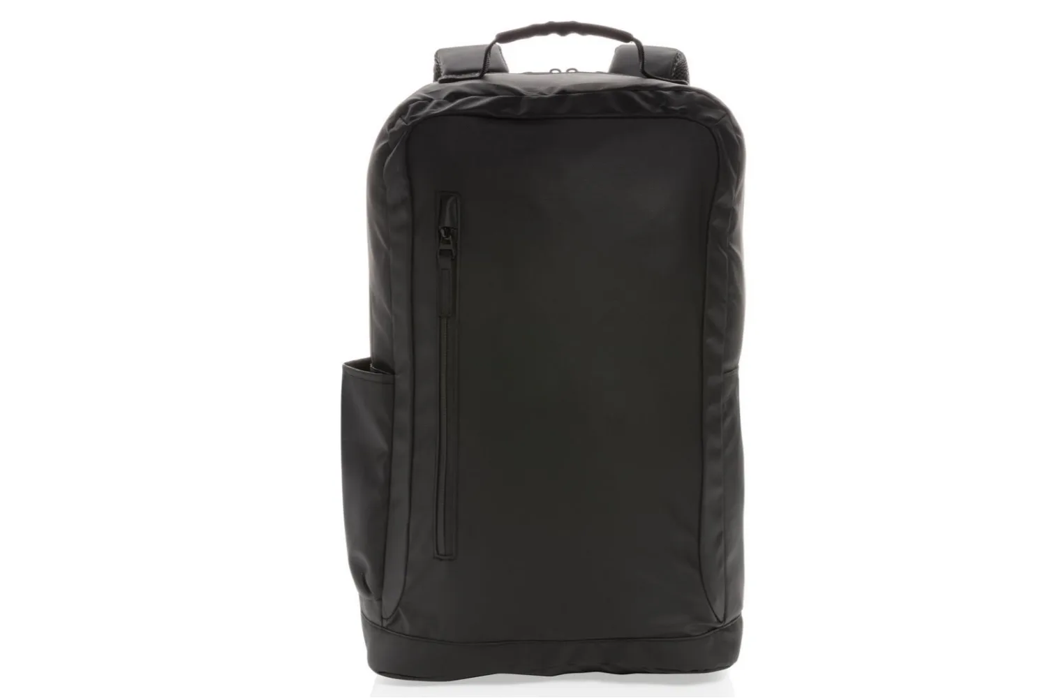 Fashion black PVC vrije 15.6" laptop rugtas met jouw logo op de gekozen positie