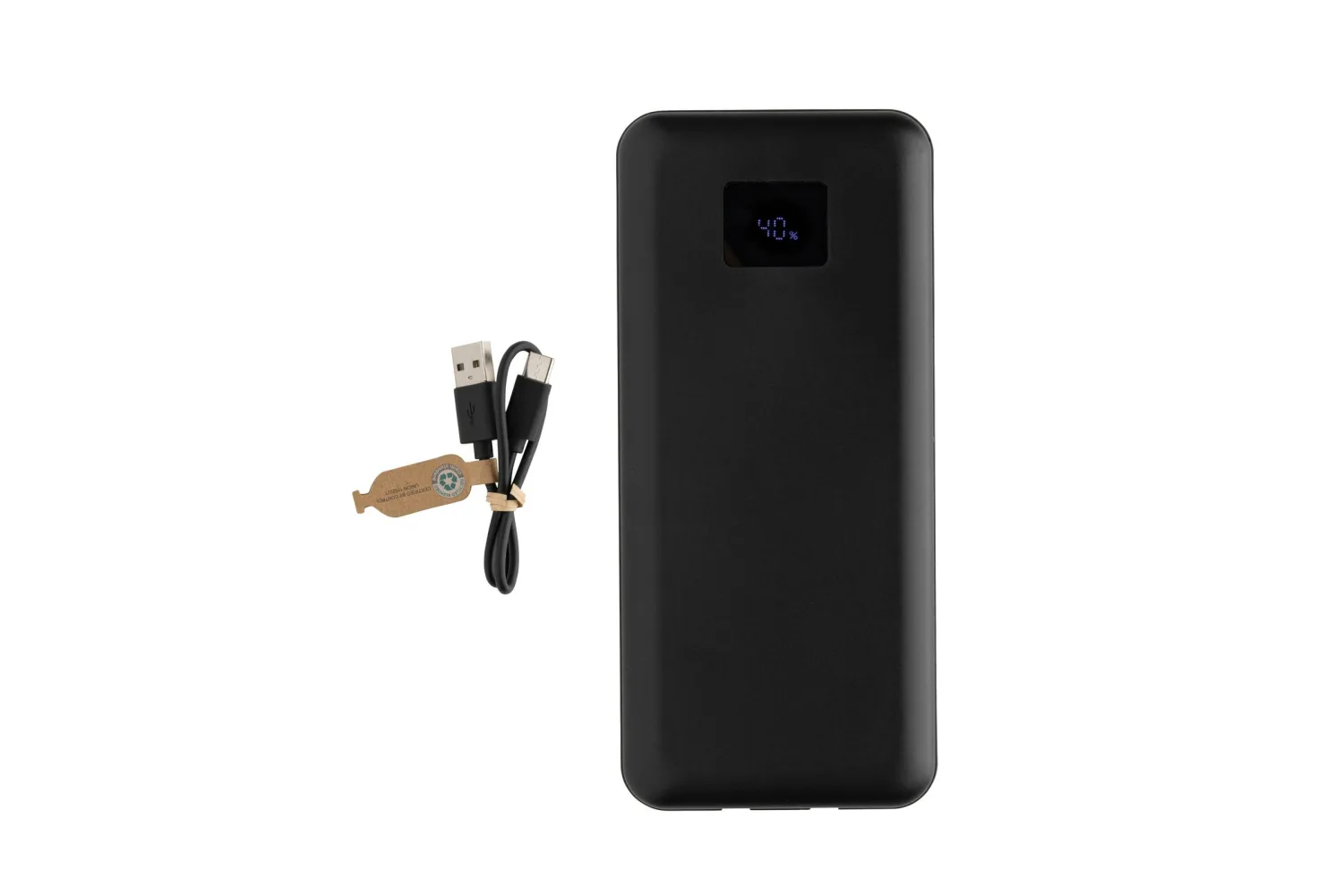 Gridley RCS gerecycled plastic 20000 65W laptop powerbank met jouw logo op de gekozen positie