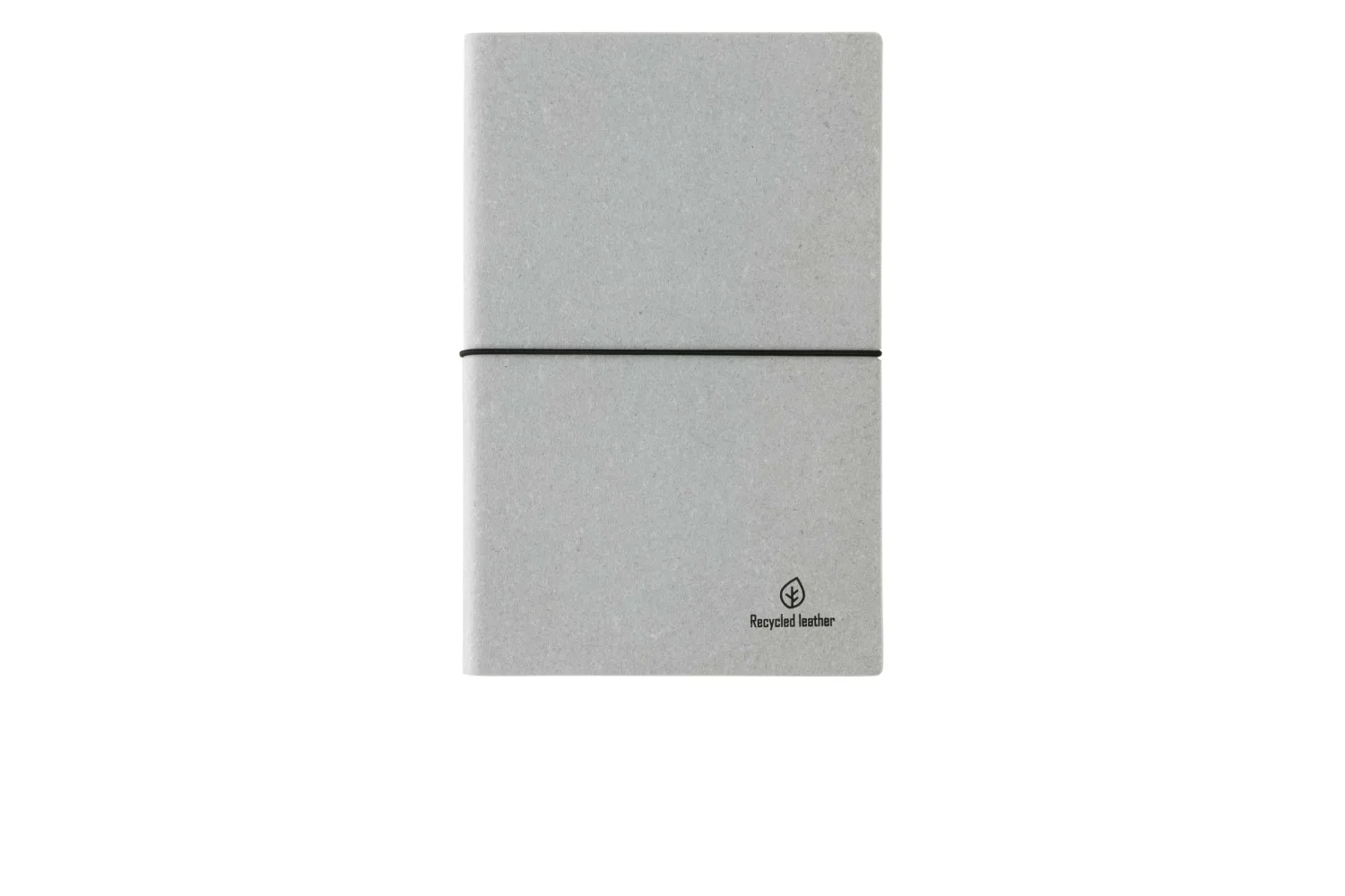 GRS A5 gerecycled lederen notitieboek met jouw logo op de gekozen positie