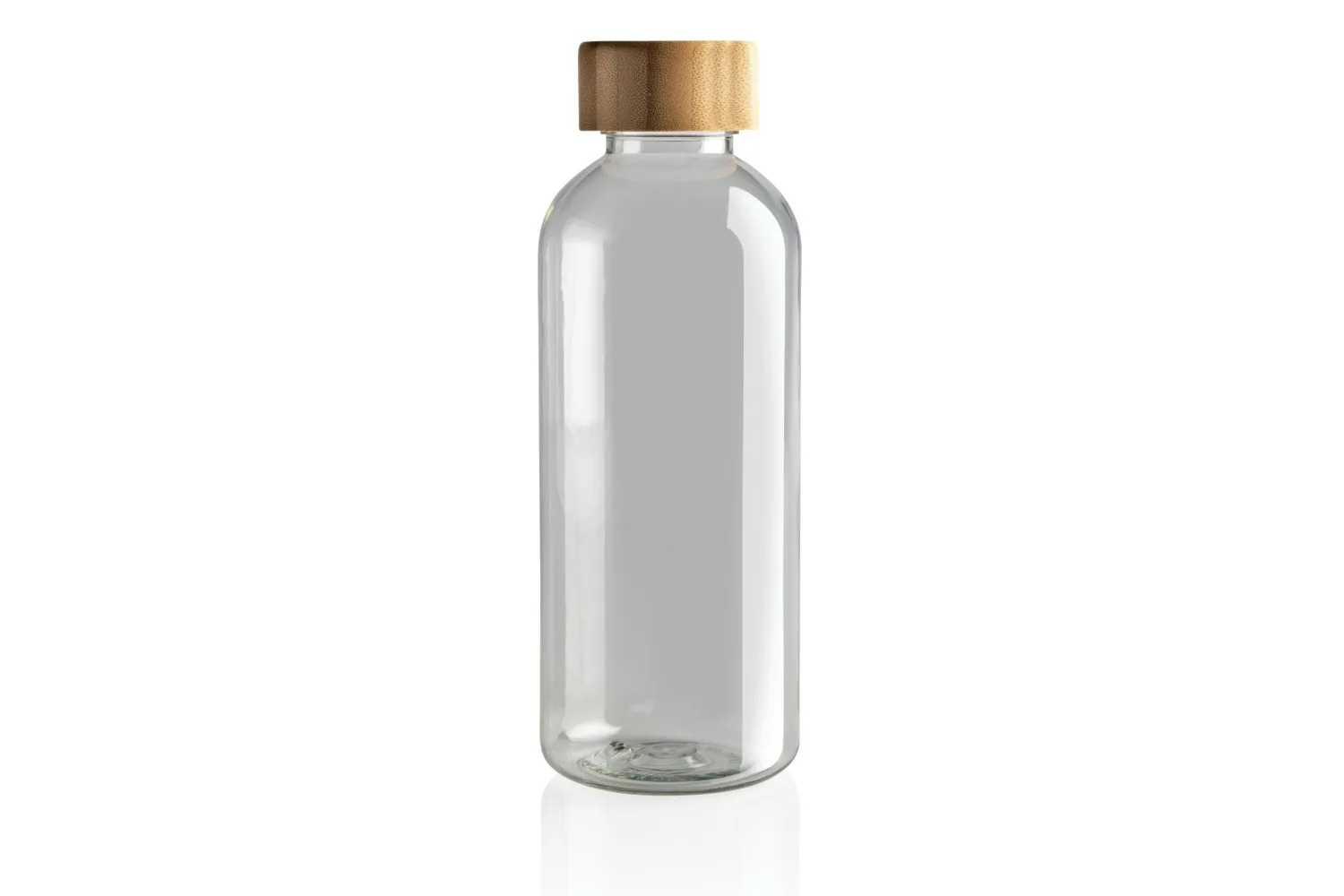 GRS recycled PET fles met bamboe dop with your logo in the chosen position