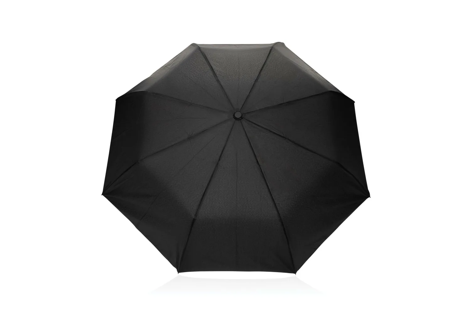 Kaycey 21" AWARE™ RPET Acaciahouten mini auto open paraplu met jouw logo op de gekozen positie