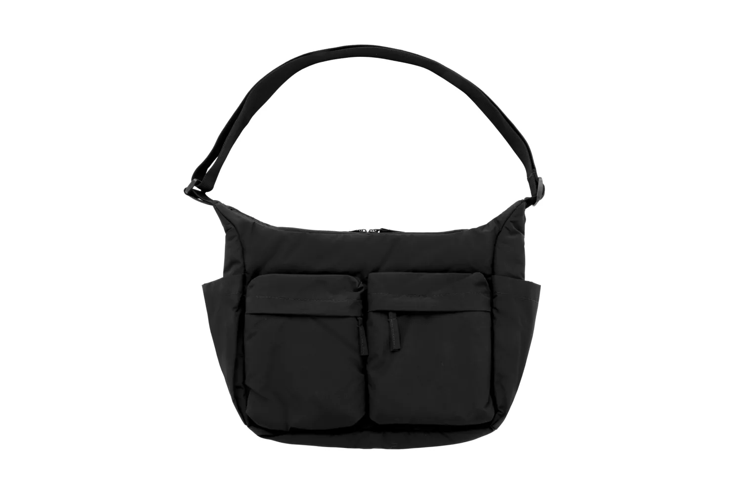 KENTO URBAN RCS gerecyclede nylon gewatteerde schoudertas met jouw logo op de gekozen positie