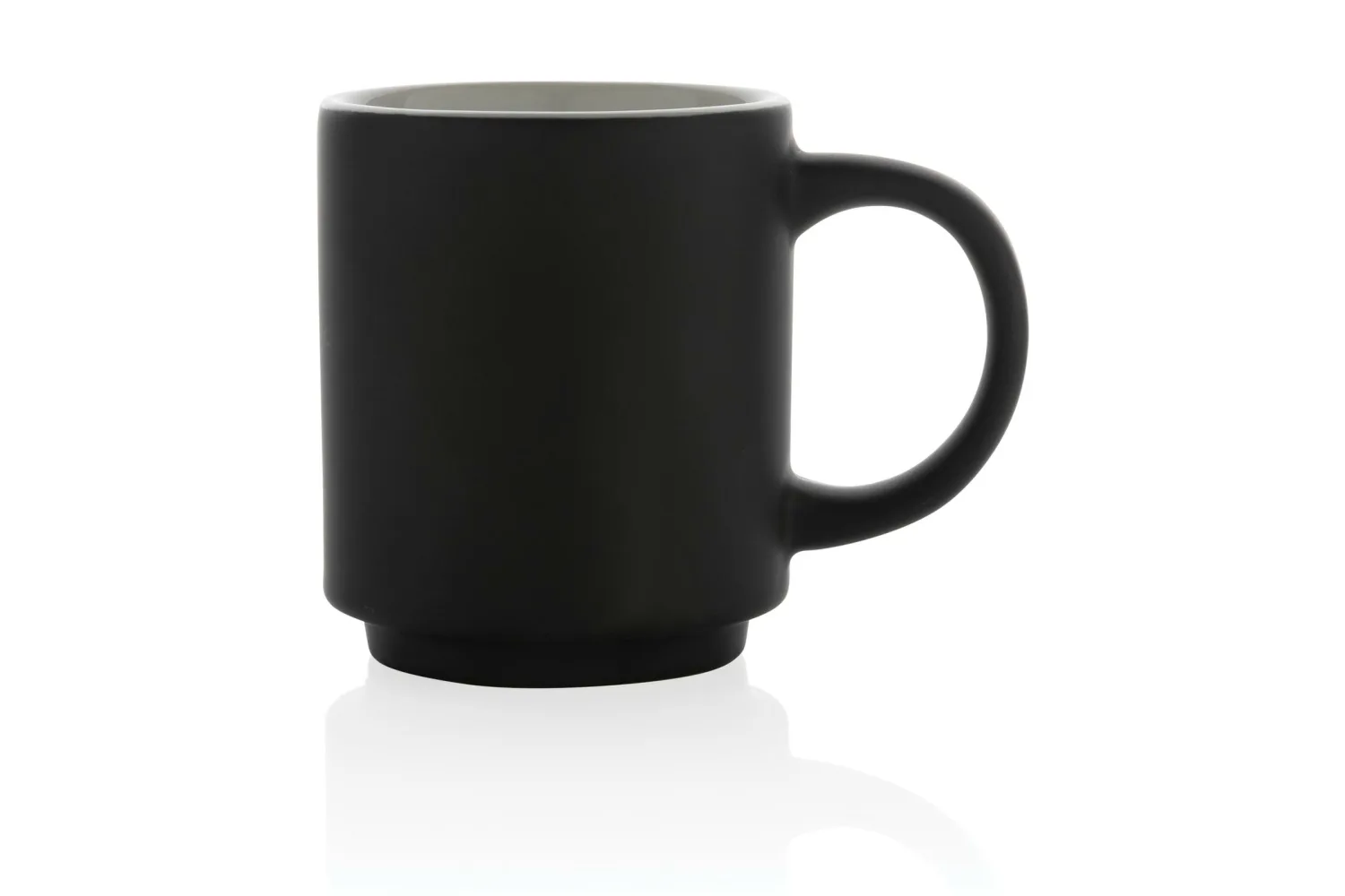 Keramische stapelbare mok 180 ml met jouw logo op de gekozen positie