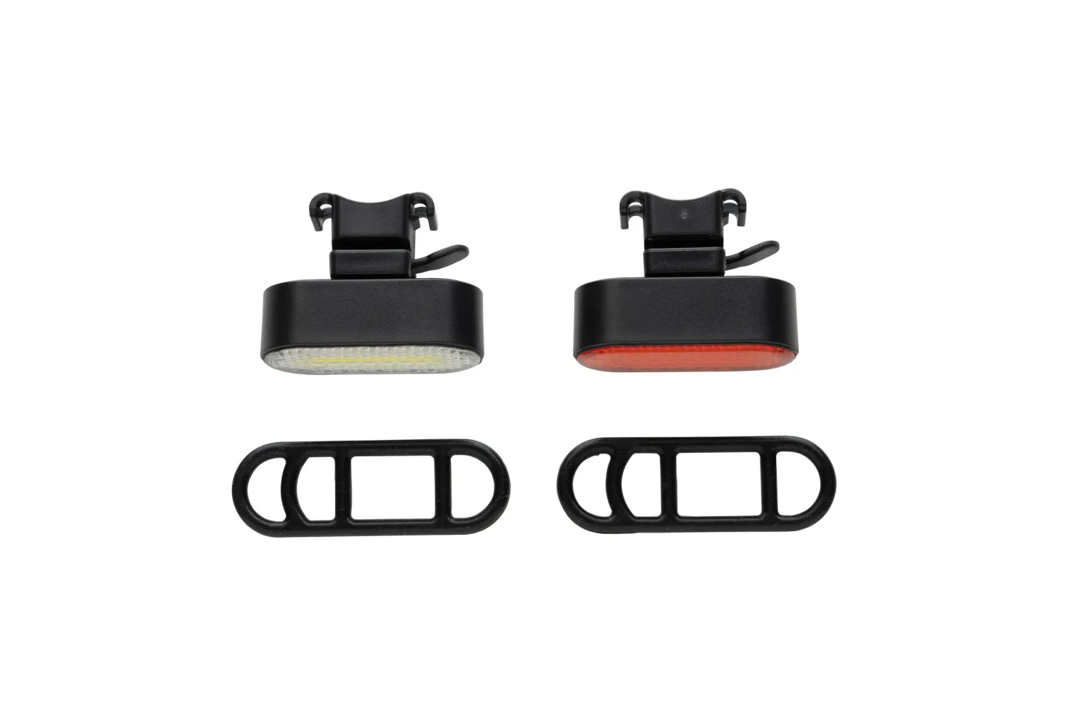 Lumino RCS rplastic USB-oplaadbare fietslamp set with your logo in the chosen position