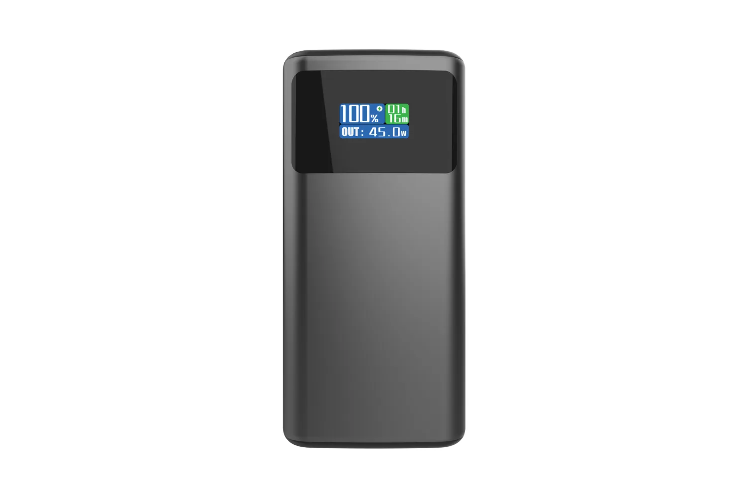 Quantum RCS ultra-fast PD45W 10.000mAh powerbank met scherm met jouw logo op de gekozen positie