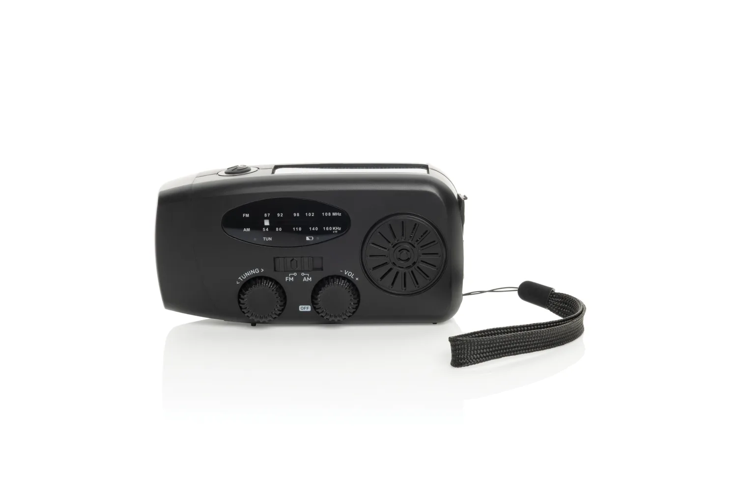 RescueWave noodradio van RCS gerecycled plastic met jouw logo op de gekozen positie