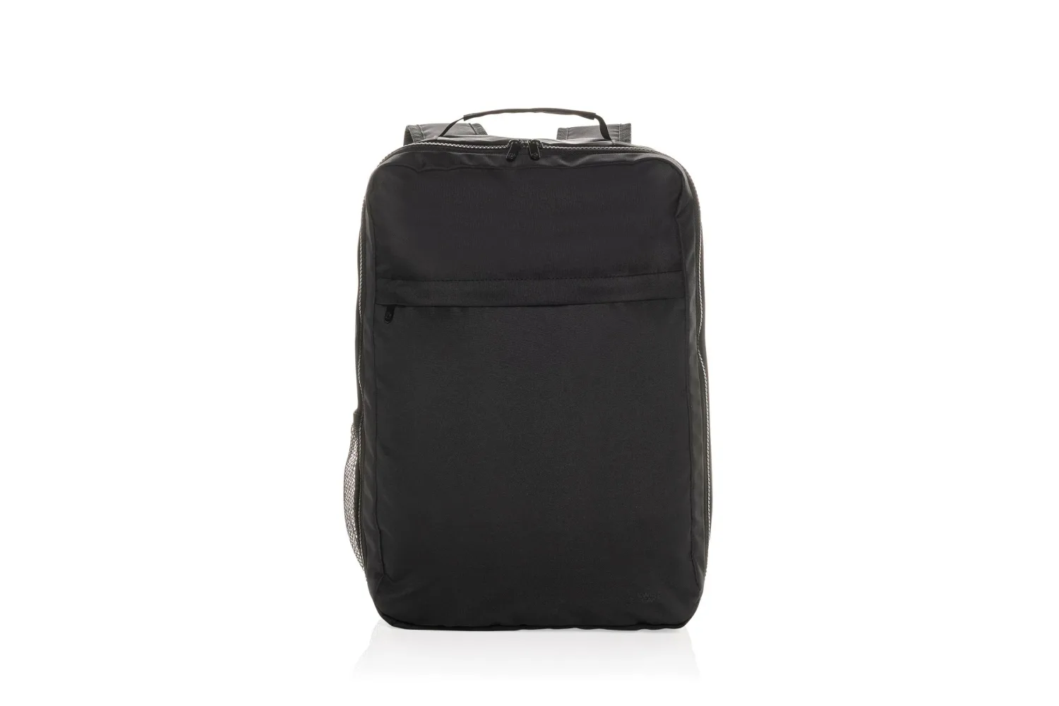Swiss Peak Aware™ RPET Essential 15,6 inch laptop rugzak met jouw logo op de gekozen positie