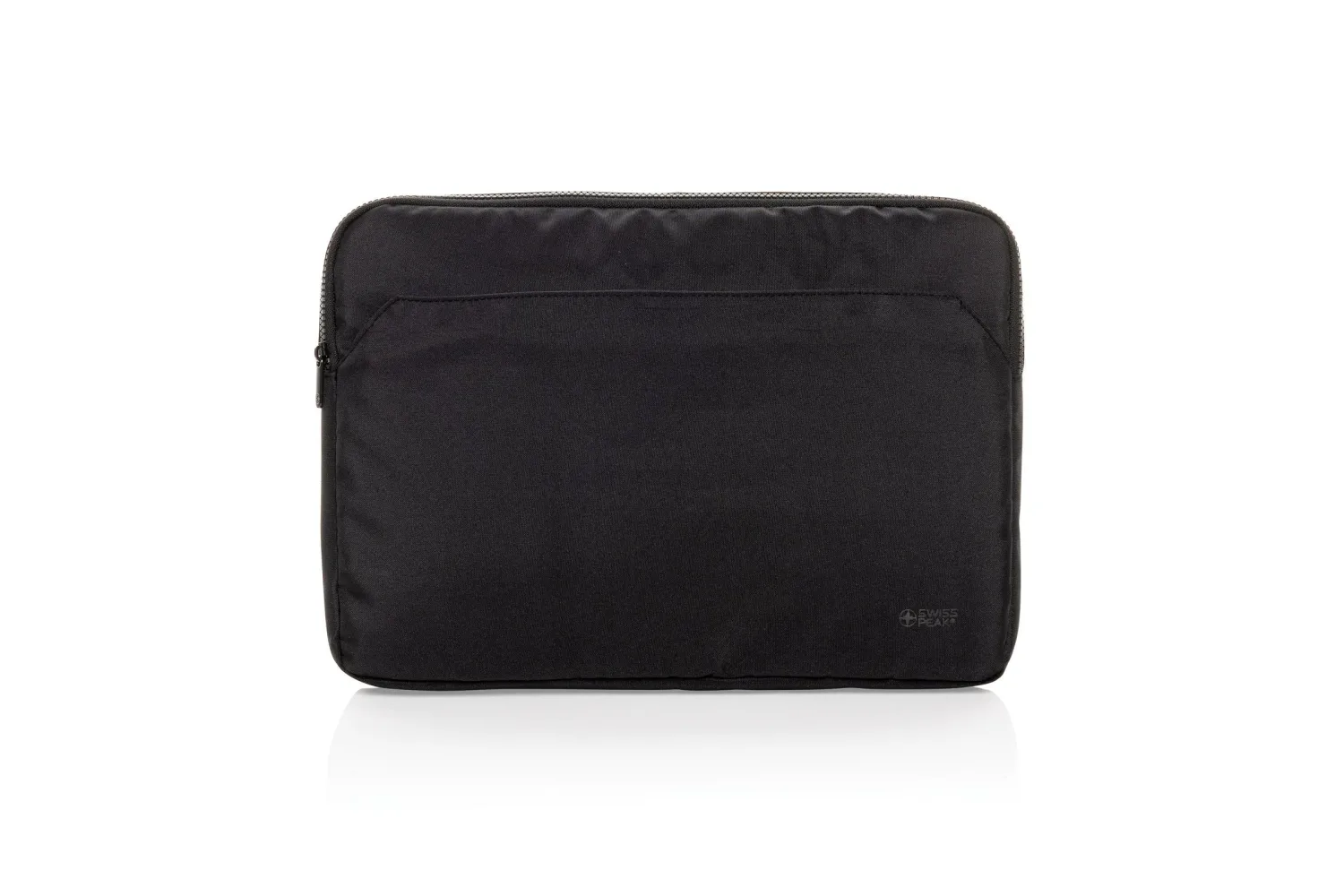 Swiss Peak Aware™ RPET Essential 15,6 inch laptopsleeve met jouw logo op de gekozen positie
