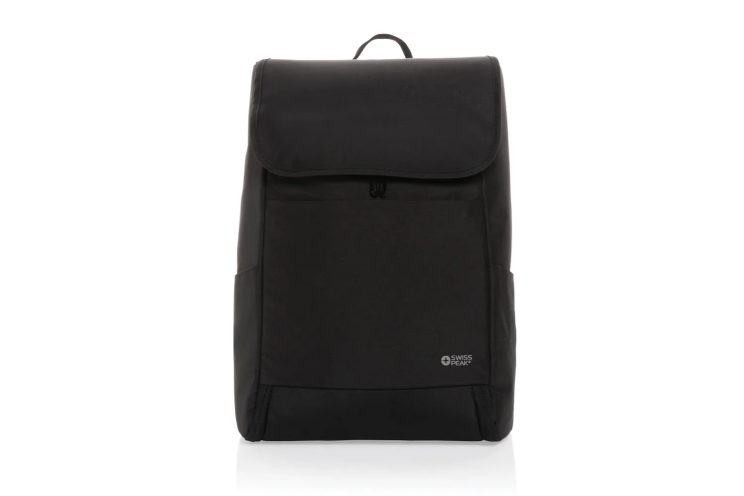 Swiss Peak Fern AWARE™ RPET allover zip 15" laptop rugzak met jouw logo op de gekozen positie