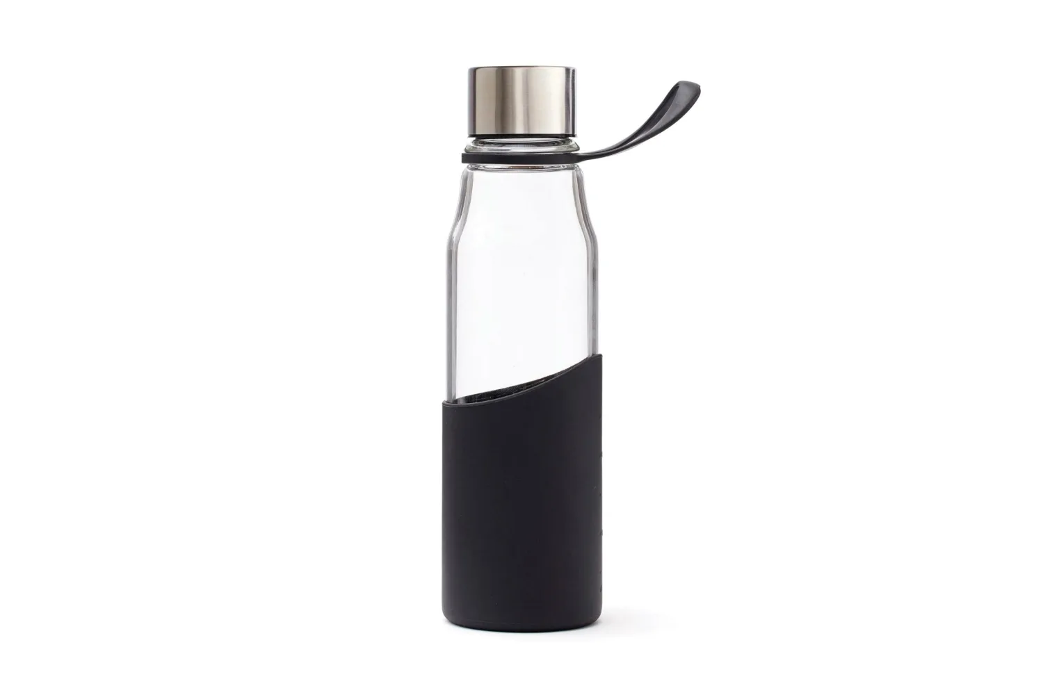VINGA Lean glazen drinkfles met jouw logo op de gekozen positie