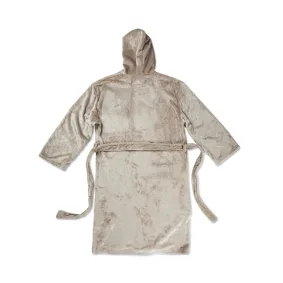 VINGA Louis luxe pluche RPET badjas maat L/XL met jouw logo op de gekozen positie