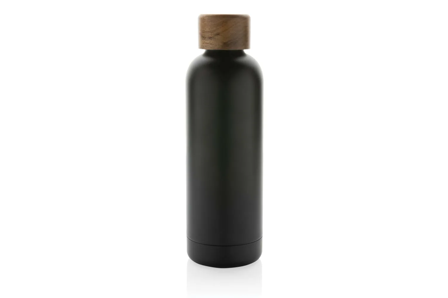 Wood RCS-gecertificeerde gerecycled rvs vacuümfles met jouw logo op de gekozen positie
